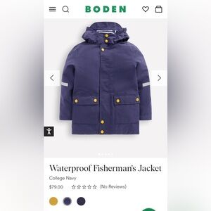 NWT Boden Waterproof Fisherman's Jacket